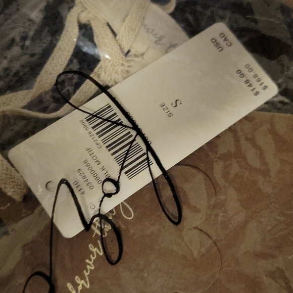 Anthropologie Sheer Black and Cream Blouse - Picture 9 of 9